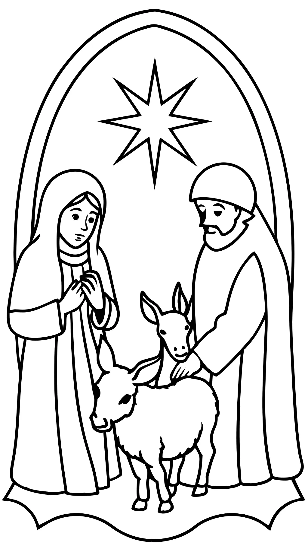 Jésus en coloriage de la crèche